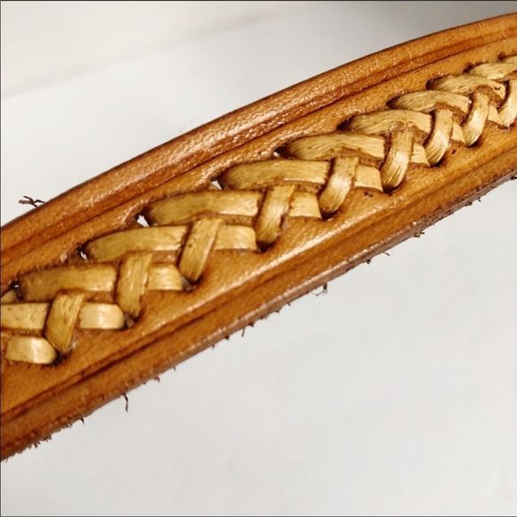 Tooled Leather Belt - Picture 2 of 9